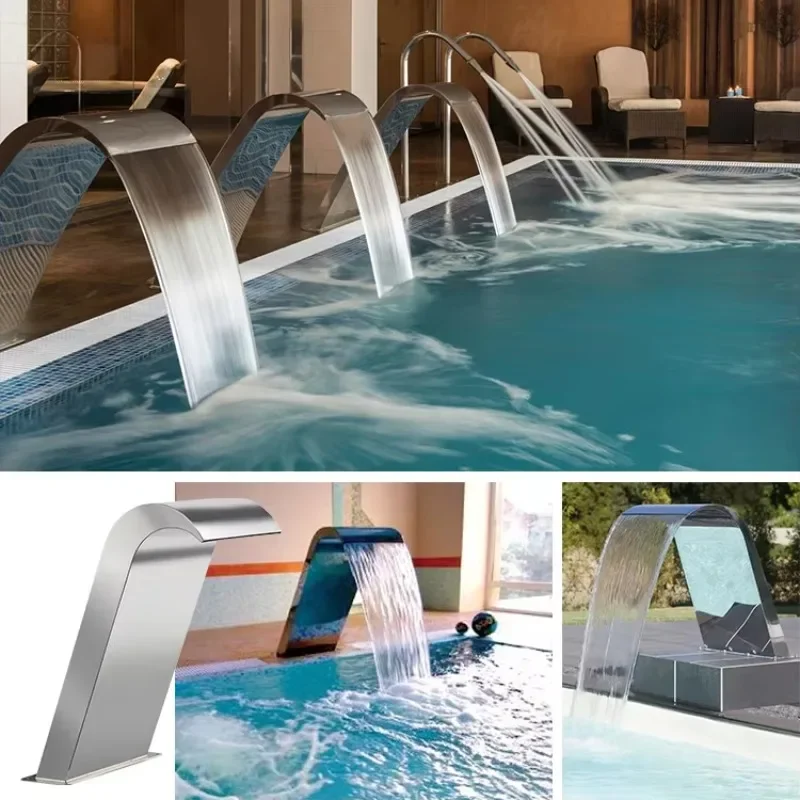 304 Stainless Steel Pool Fountain Shower Arched Cascade Water Curtain for Swimming Square villa courtyard landscape decoration