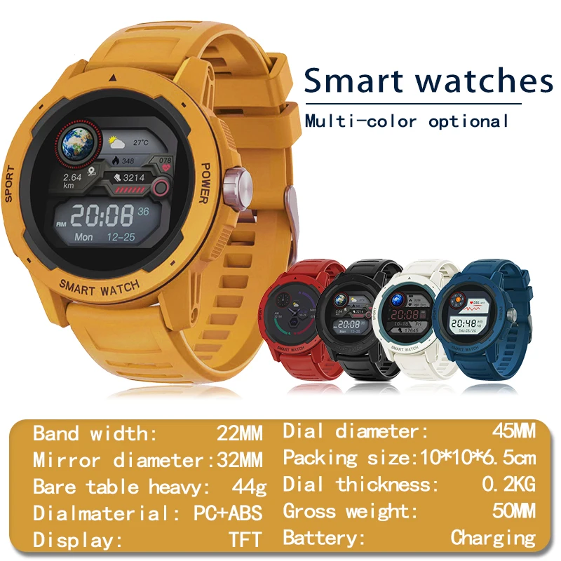 Montres intelligentes pour hommes, fréquence cardiaque, pression artérielle, IP67, étanche, montre intelligente, calories, horloge de sport multiple pour Android et IOS, MARS-2