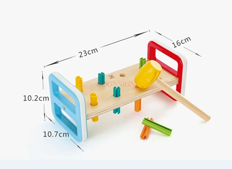 Arco-íris batendo mesa batendo mouse à terra pequeno martelo batendo, empilhar, presente, brinquedo de quebra-cabeça infantil