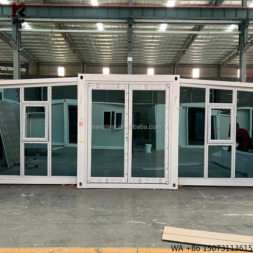 Expandable Folding Container House 2 Bedroom Portable Modular Home Kitchen & Shop Energy-Saving Steel Material China