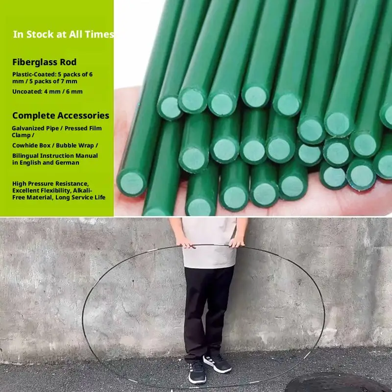 Garden Hoops Kits for Netting Tunnel Garden Hoops Greenhouse Frame Flexible Tunnel Arch Crop Protection Hoops for Garden Netting