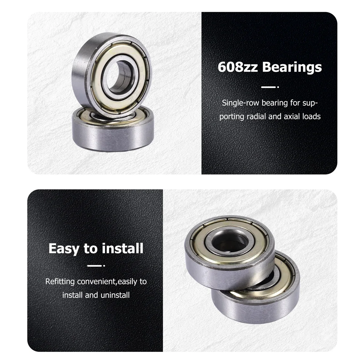 25Pcs 608 ZZ Ball Bearings, 608Zz Metal Double Shielded Miniature Deep Groove Skateboard Ball Bearings (8mm x 22mm x 7mm F