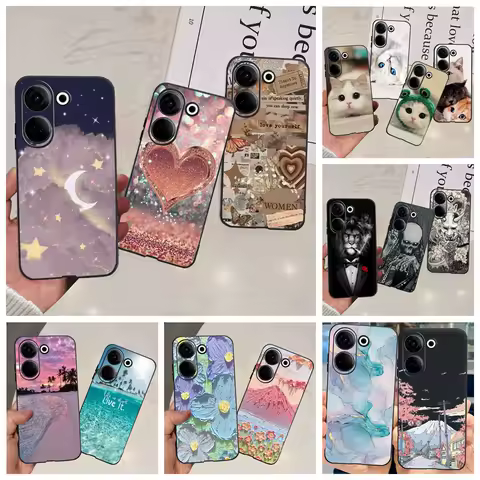 For Tecno Camon 20 Pro 4G 5G Case Cute Cat Cartoon Love Heart Liquid Silicone Shell For Tecno Camon 20 Premier Camon20 4G Funda
