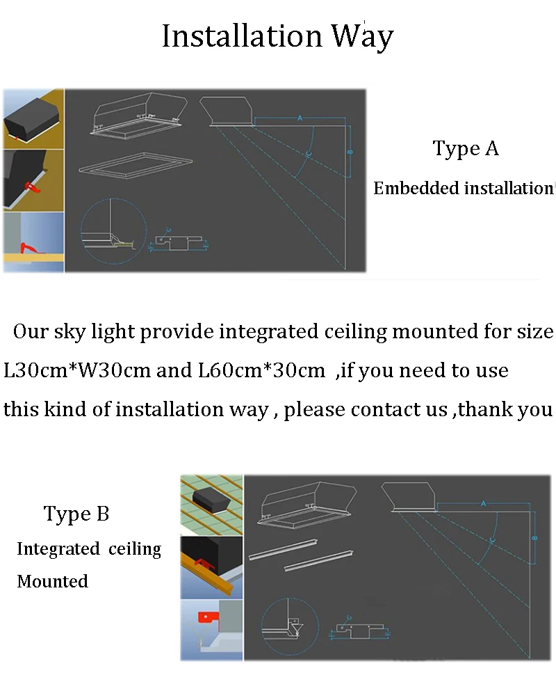 Oberlicht Smart Control Decken leuchte eingebettet LED Decken leuchten für Büro dimmbare Küchen insel Beleuchtung Badezimmer Himmel Licht – Detail 24