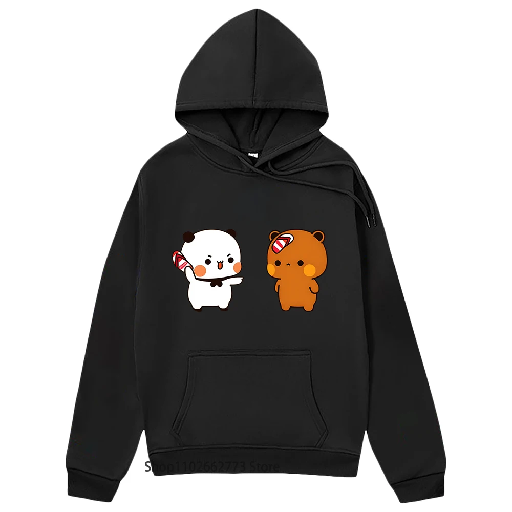 

Bubu and Dudu Hoodies Panda Bear Love Graphic Sweatshirt Kawaii Cute Women Clothes Men's Clothing Aesthetic Casual Korean Hoody