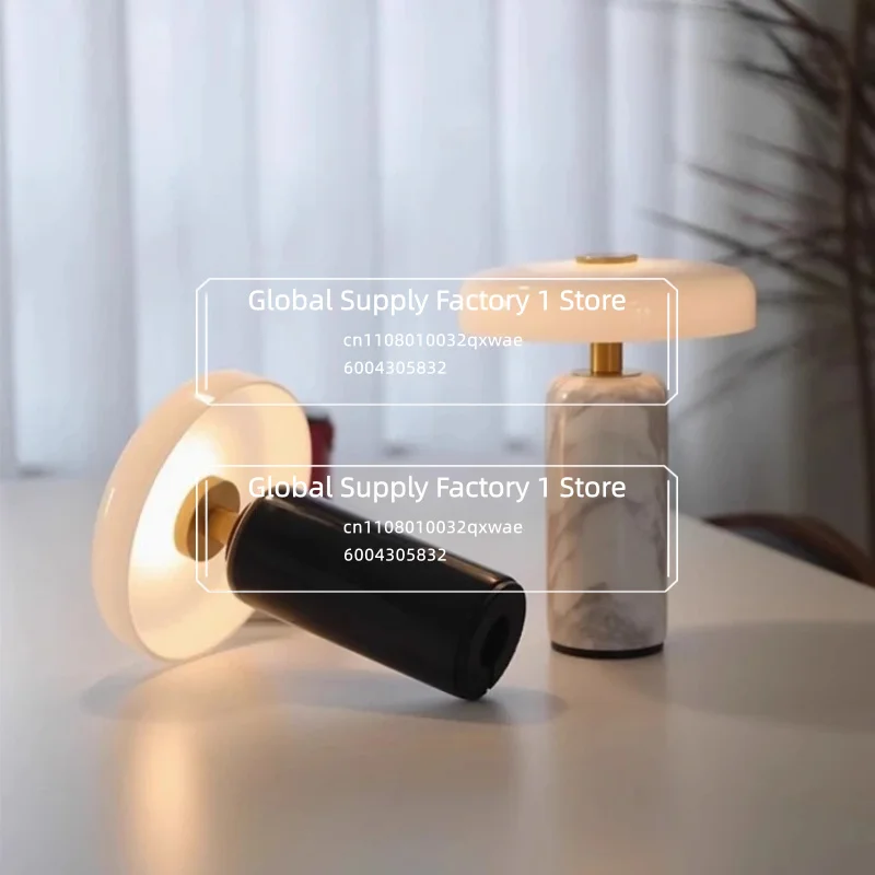 Trip Carrara Rechargeable Marble Desk Lamp Creative Bedroom Study Living Room Decoration Touch Light