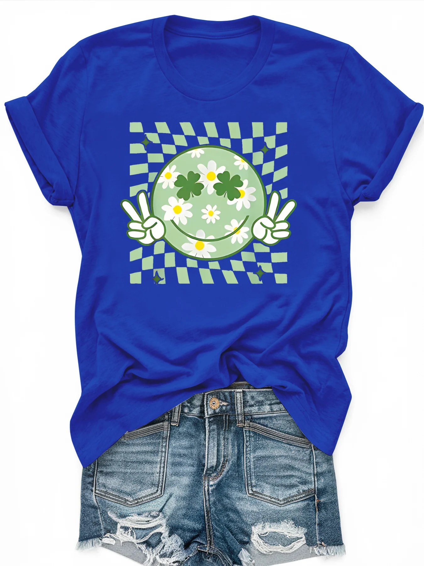 

Women's large-size printed short-sleeved T-shirt, loose and casual, soft, comfortable and breathable, outdoor sports