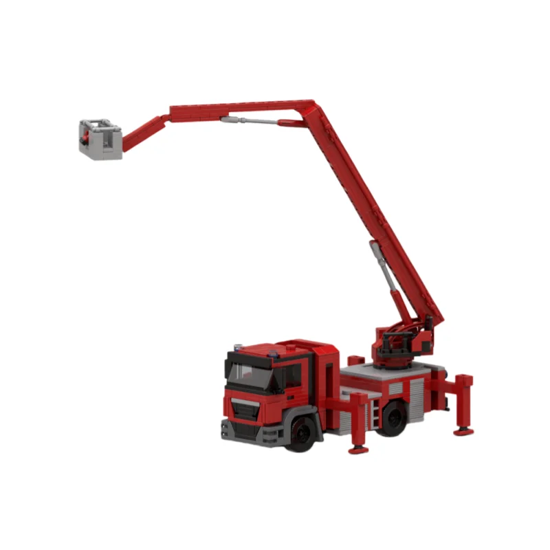 

MOC Fire Truck Model - Small Particle Building Blocks Toy Set (587 pieces) - Suitable for all enthusiasts to assemble as ornamen