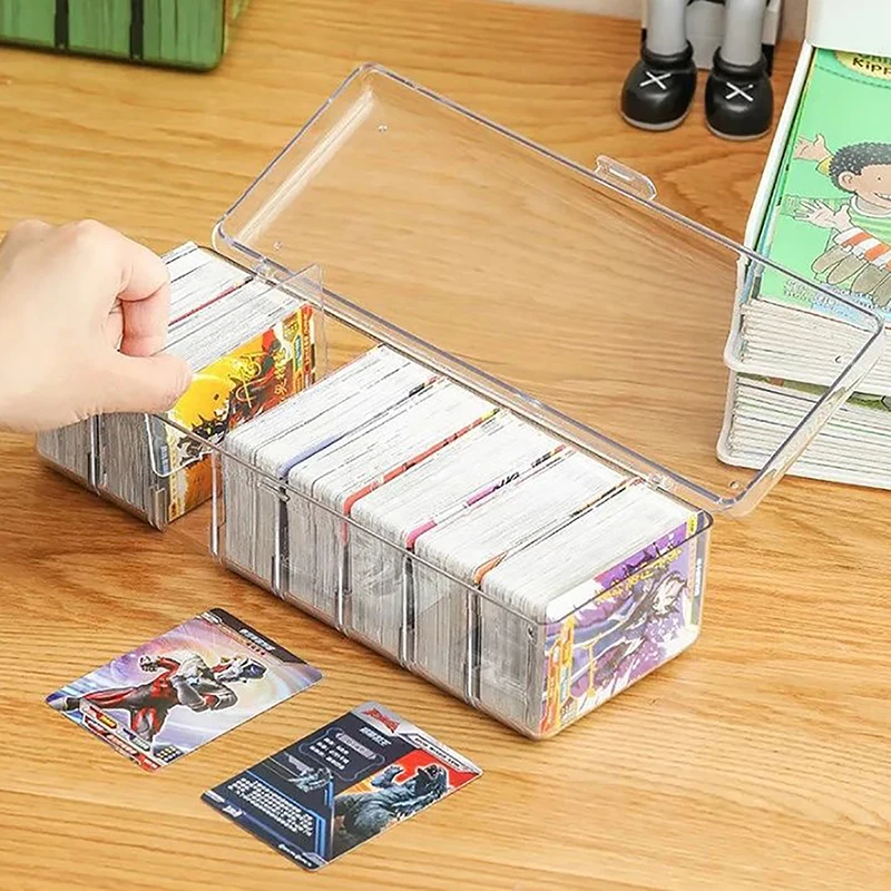 Y – boîte transparente pour cartes à collectionner, conteneur de grande capacité, organisateur de cartes, rangement, étuis pour cartes de jeu à collectionner