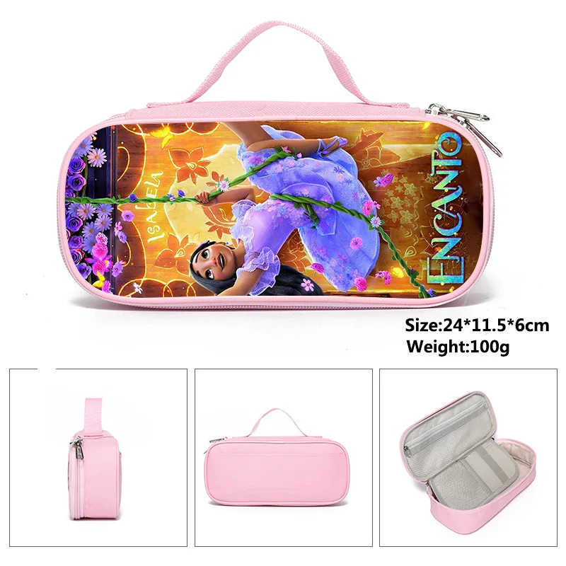 Disney Cartoon Encanto Magic Full House Pen Bag Student Stationery Box Portable Storage Bag Suitable for Girls Birthday Gifts