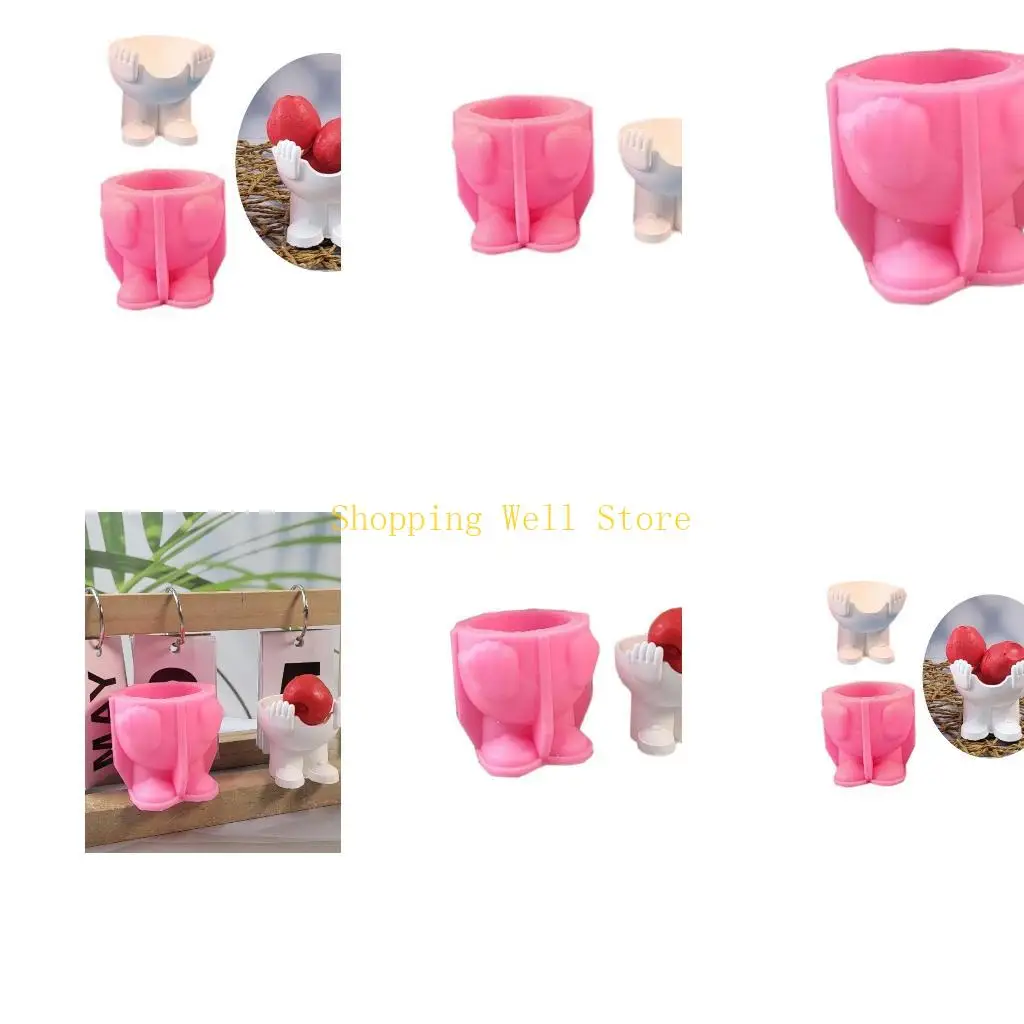 

KX4B Eggs Tray Silicone Molds Resins Molds Hands Hold Eggs Cup Molds Plasters Molds