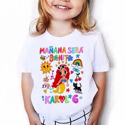 Cute Kid T Shirt Manana Sera Bonito Karol G Bichot Children T-shirt Kids Clothes Tshirt Tops Tee Boys Girls Tee Baby Sweet Tops