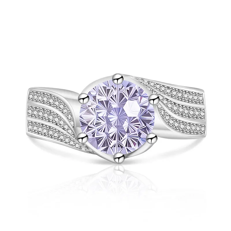 Im Jahr 2026 erscheint der klassische 925 Silber 'Drei Leben, Drei Lieben' Ring mit wunderschönem Schnitt. Der Bezaubernde Papara Diamant Damenstil – Detail 14