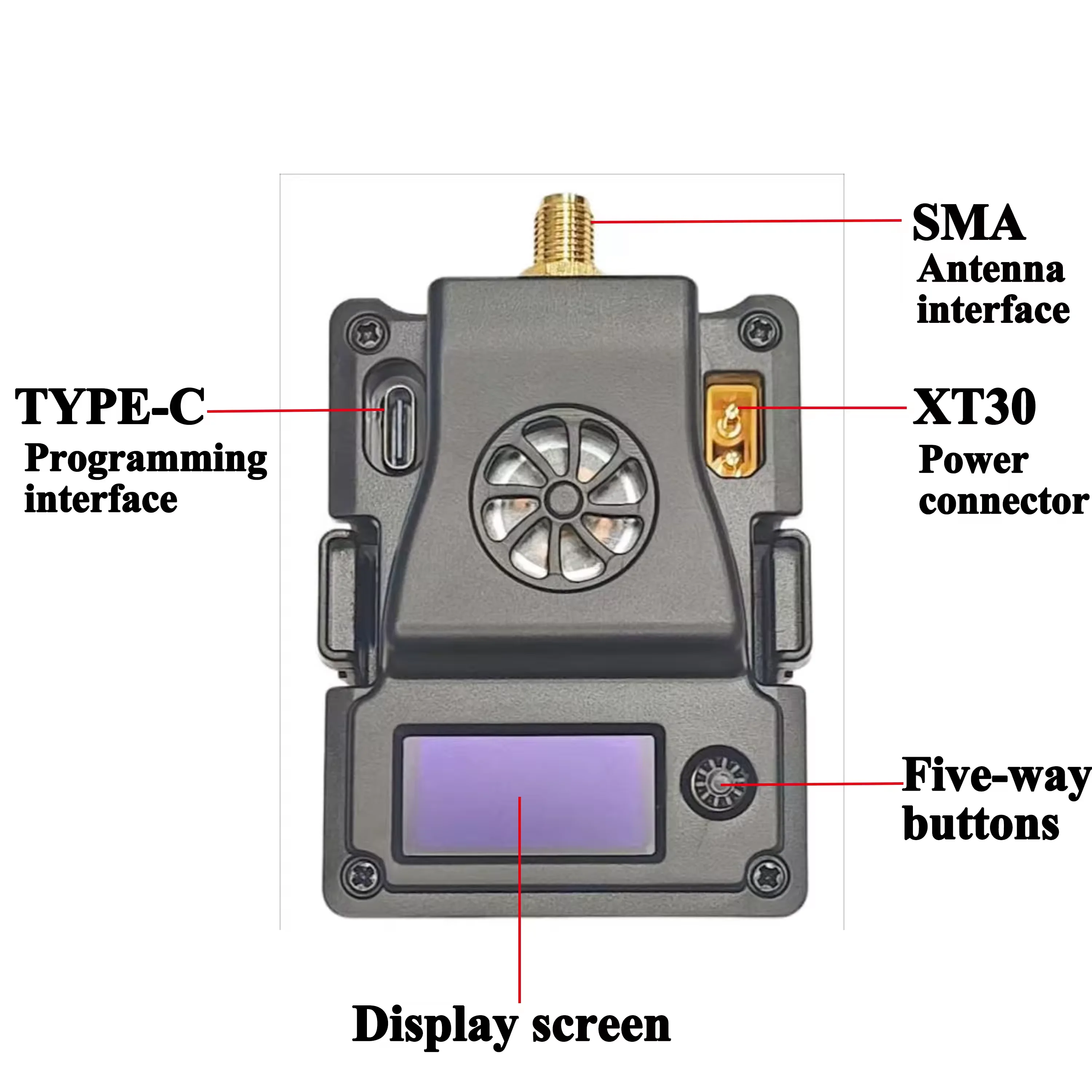 ELRS 433Mhz TX ExpressLRS TX 1W 360 500 530Mhz 720MHz 750MHz 915MHz High-Frequency Transmitter for FPV Drone Radiomaster TX12