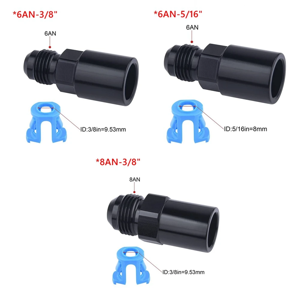 Quick Connect 6AN/8AN AN6/AN8 AN-6/AN-8 Male To 3/8\