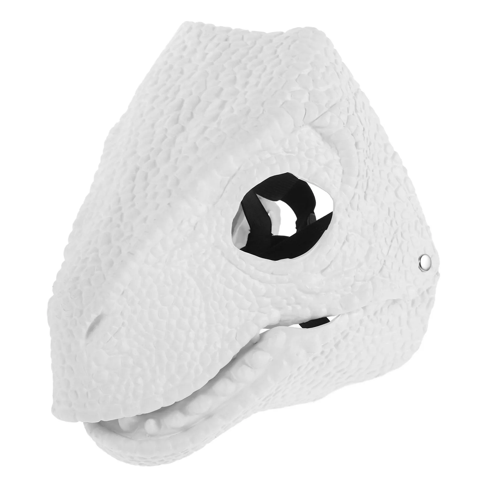 Maschera a mascella mobile di dinosauro Copricapo realistico per animali a pieno facciale per costume in maschera di oggetti di scena cosplay per feste di Halloween