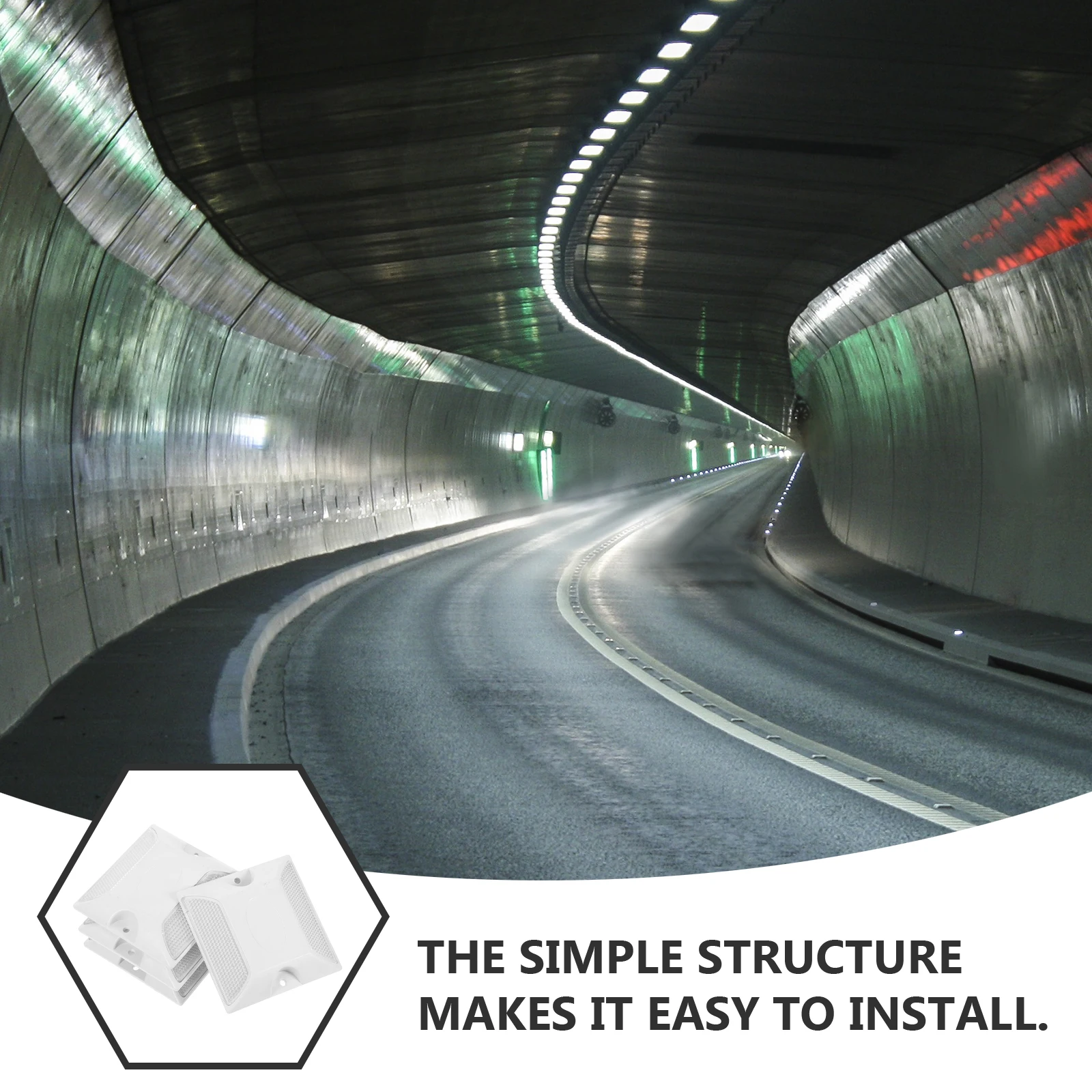 4 قطعة علامات كفاف عالية الوضوح ترصيع الرصيف العاكسة لمدخل الممر علامات السلامة على الطرق المرور في الهواء الطلق #4