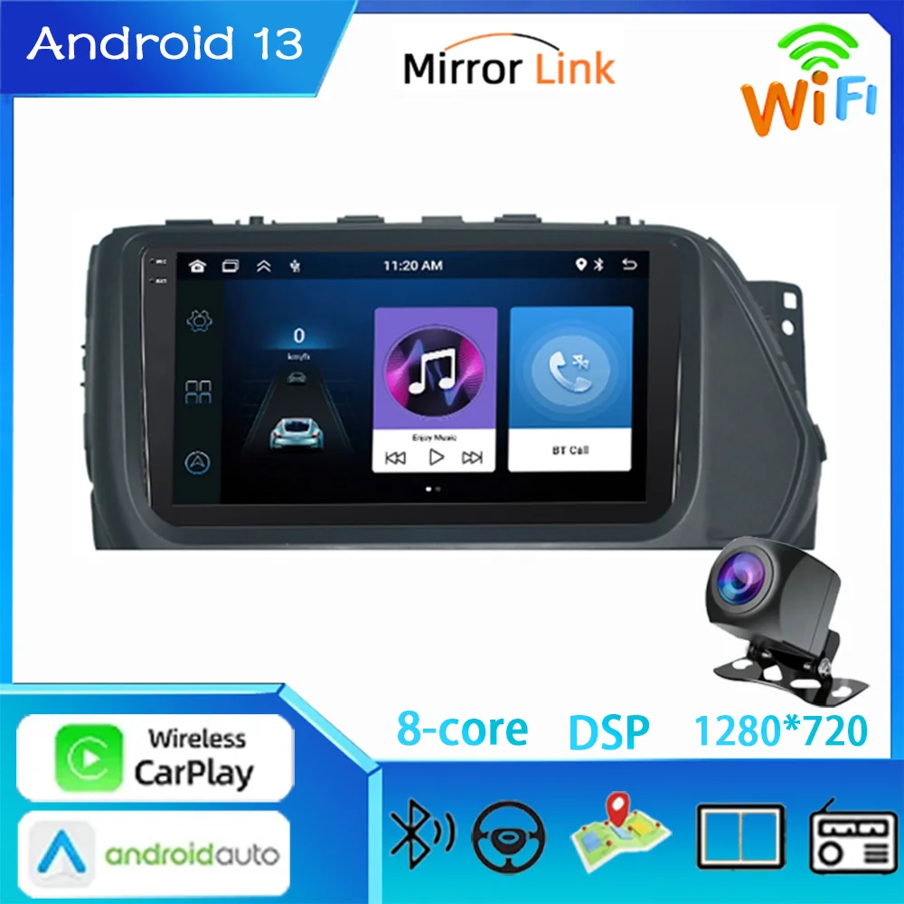 

Touch Screen WIFI Android 13 For Hyundai Accent Verna 2017 2018 2019 Auto Radio Player Stereo Video Navigation BT 2Din Carplay