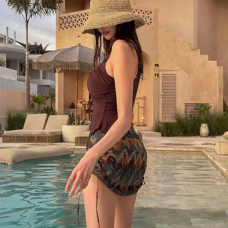 المرأة قطعتين ملابس السباحة التخسيس إخفاء كوب فارغ الحرة الحرارية الربيع عطلة مجموعة البكيني المألوف 2025 وصول جديد #4