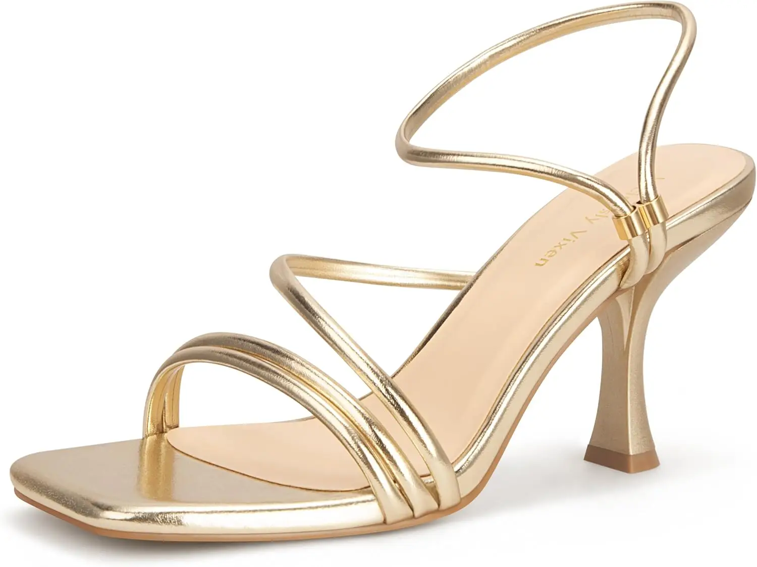 

Женские босоножки на каблуке-рюмочке с ремешками и квадратным открытым носком для вечеринок и свадеб с ремешком на щиколотке