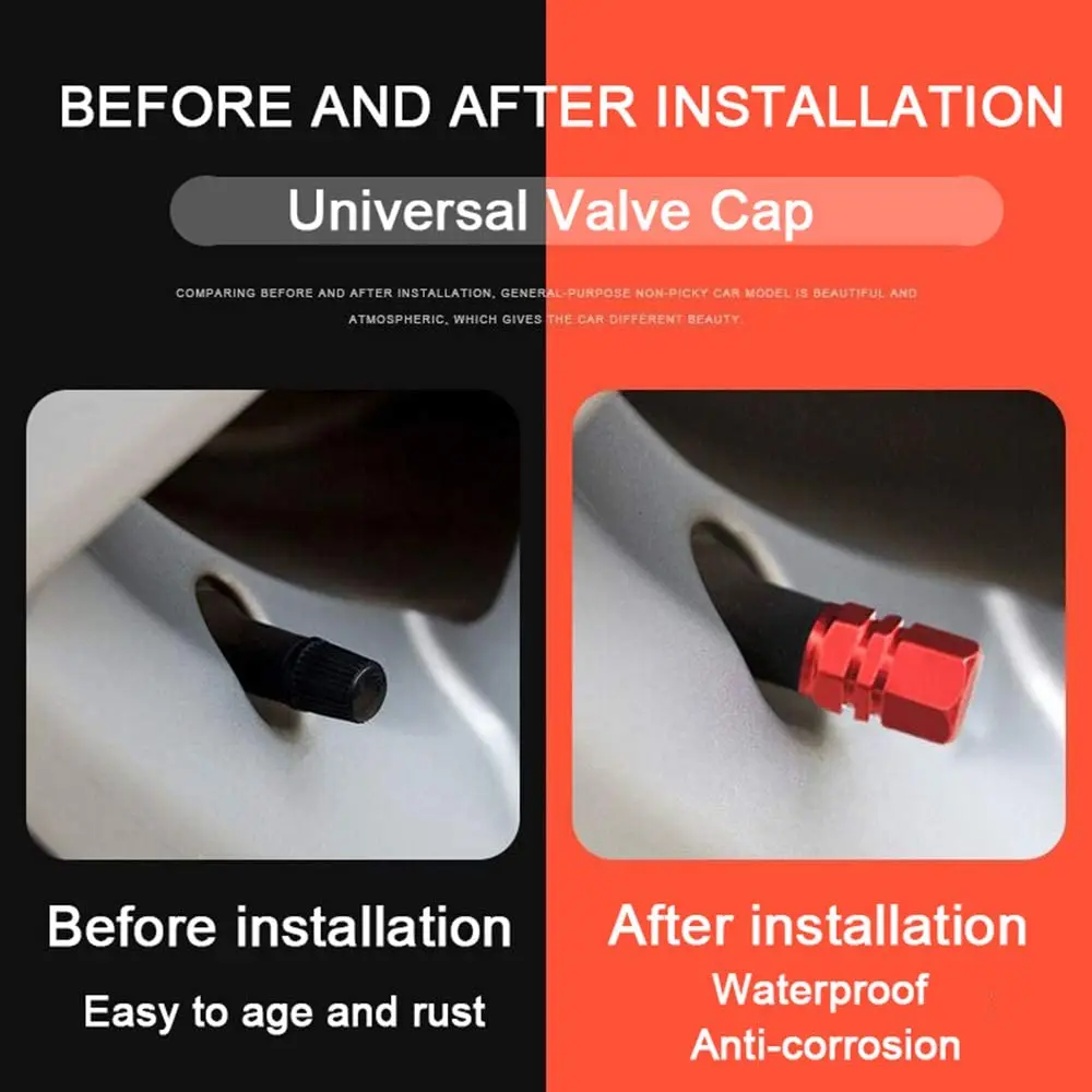 سبائك الألومنيوم سيارة عجلة الاطارات صمام قبعات ، الإطارات حافة الجذعية يغطي ، airالغبار ، مقاوم للماء ، السيارات ، الدراجات النارية ، الشاحنات ، الدراجة ، 5 قطعة ، 10 قطعة