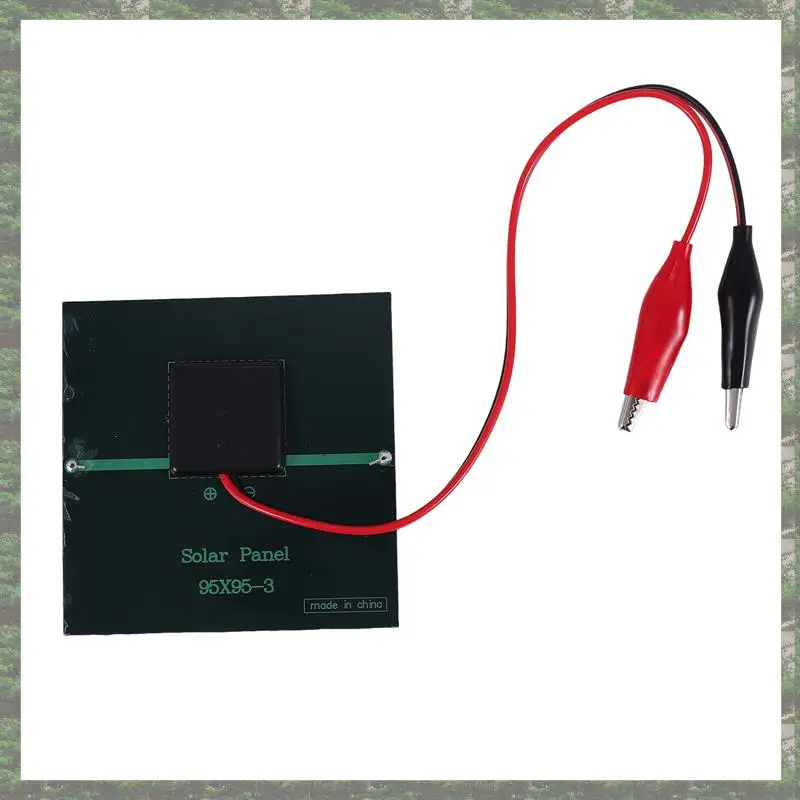 أفضل 2025-1 واط 5.5 فولت الخلايا الشمسية الايبوكسي الكريستالات لوحة طاقة شمسية + كليب لشحن 3.7 فولت نظام البطارية لعبة مصباح ليد دراسة 95X9 #6