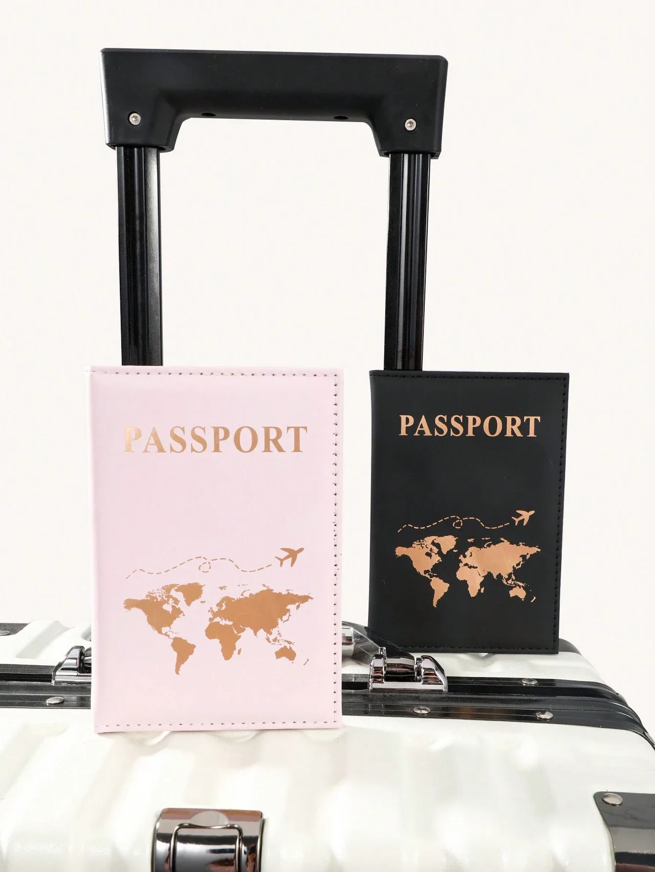 

1 Set Of Passport Holder And Wallet Combination, Made Of Pu , Portable And Fashionable, Suitable For Men And Women, Traveling An