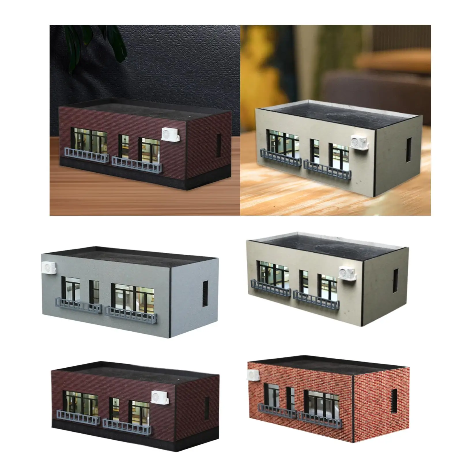 1/64 HO Schaal Model Huis Zand Tafeldecoratie Realistische Tafelblad Decoratie Micro Landschap Gebouw Diorama Layout Hobby Speelgoed