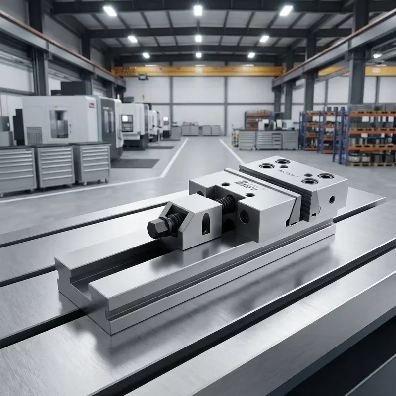 High Precision Milling Machine Vise with Hardened Steel Jaws for Reliable Workholding in CNC Machining