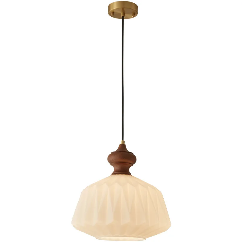 

Medieval restaurant chandelier, Japanese-style wabi-sabi retro homestay dining table island table lamp, high-end log bar window