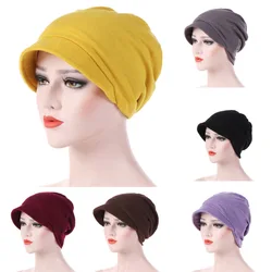 Moda interna Hijab Caps musulmano Stretch Turbante Cap islamico Underscarf cappello cofano fascia femminile cappelli Turbante tinta unita