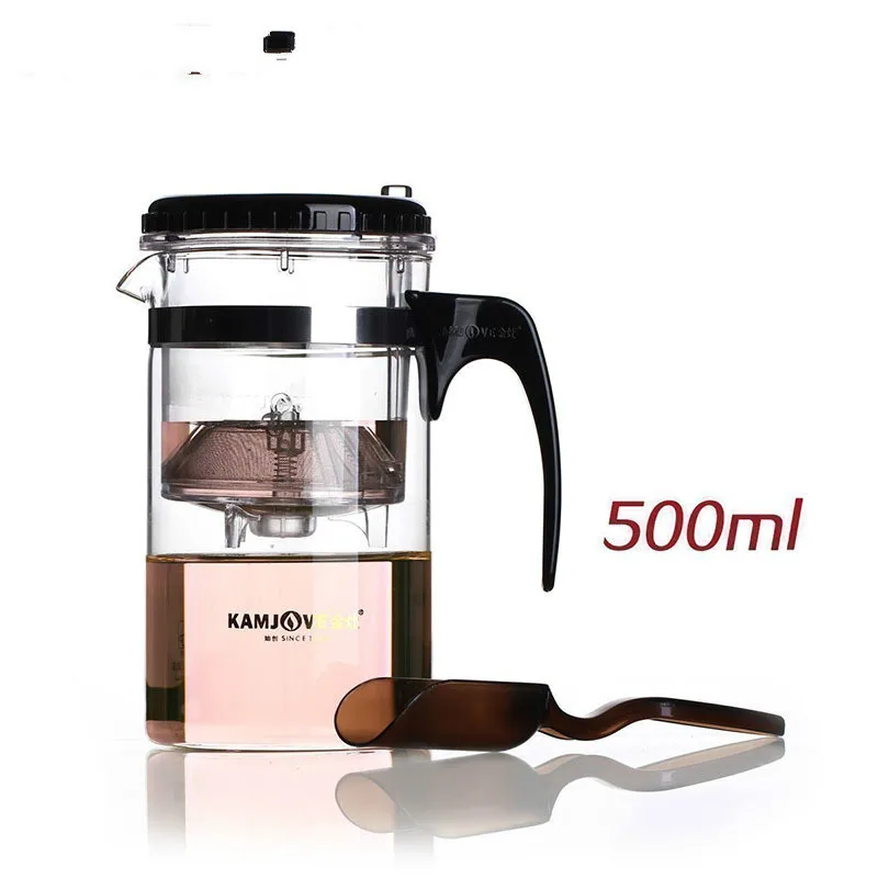 100% Genuine Kamjove TP-160 Art Tea Cup Teapot 500ml Glass Kettle strainer Elegant AUTO-OPEN set infuser de cha