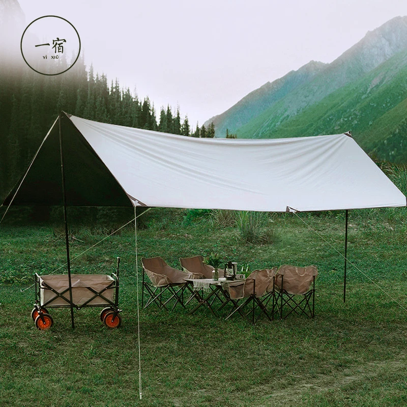 

Xiaomi Yixiu Outdoor Canopy Camping In Autumn Camping Equipment Silver-coated Sunscreen Rainproof Portable Awning