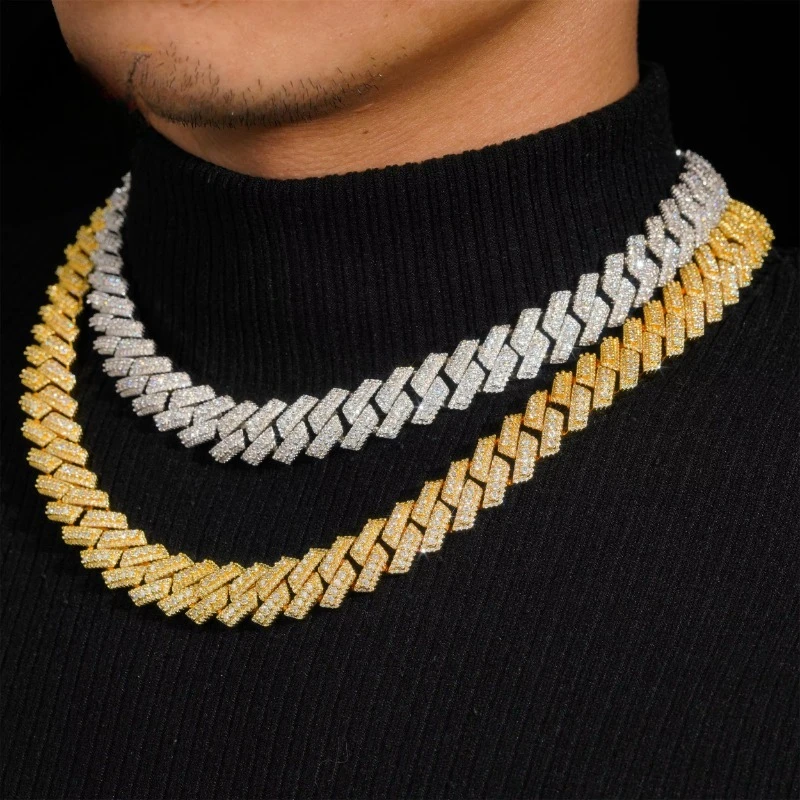 

Men's Necklace Zircon Brass Hip Hop Jewelry Chilled 5A cz Cuban Chain