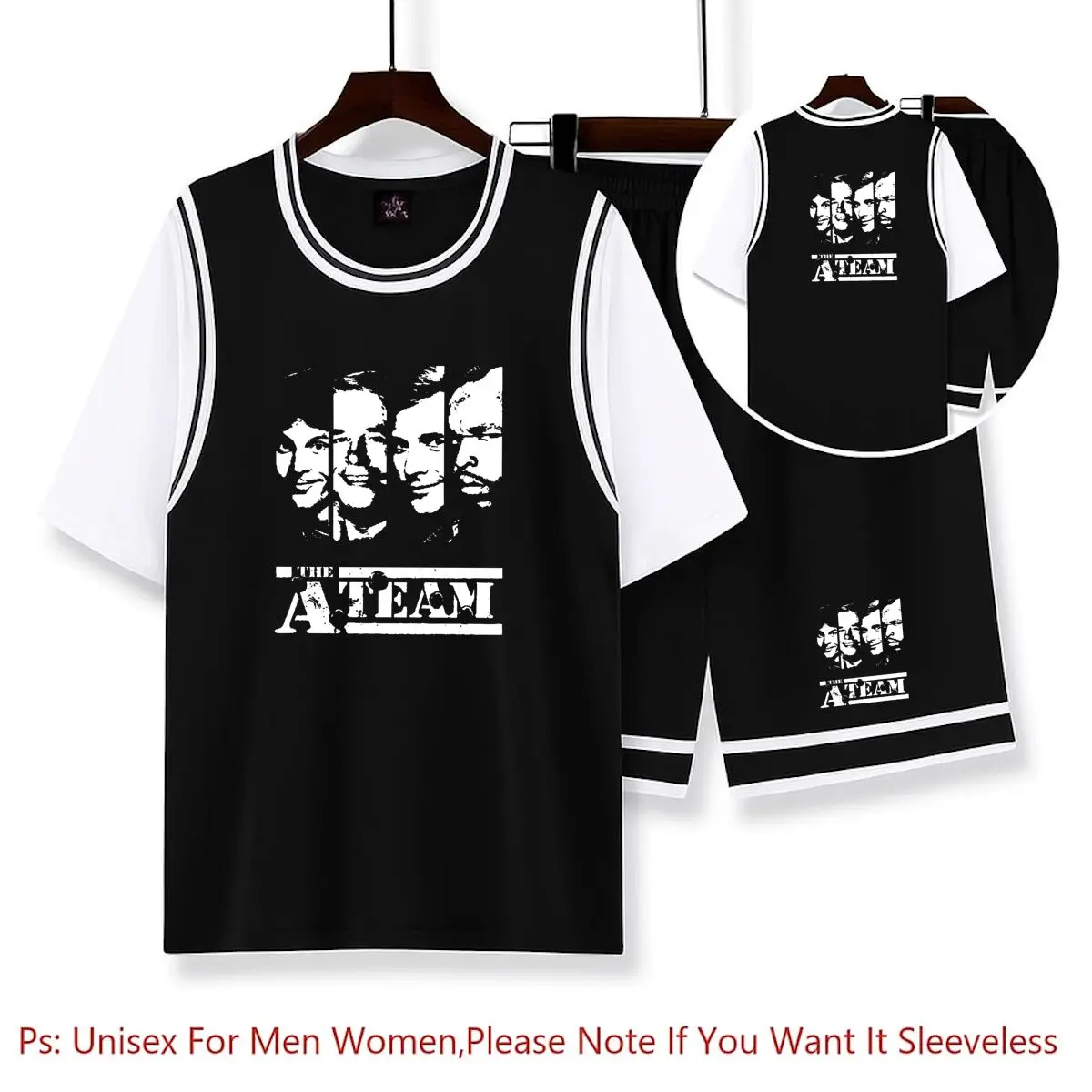 

Hannibal Smith Old School The A-Team комплекты баскетбольного трикотажа футболка унисекс новая модная баскетбольная форма быстросохнущие футболки вещи