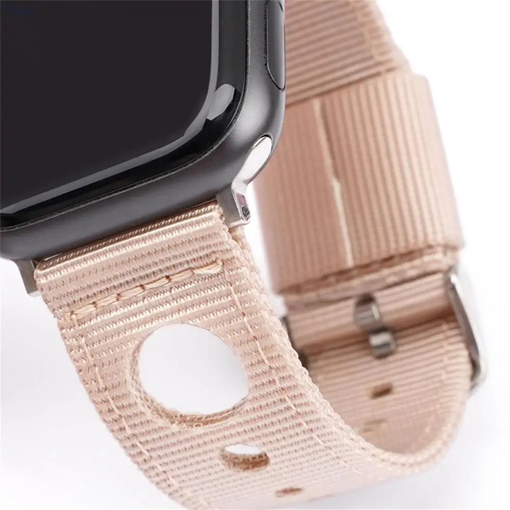 Ремешок нейлоновый для apple watch 7 6 5 SE 42/45 мм, Женский легкий Воздухопроницаемый Водонепроницаемый браслет для iWatch 40/44 мм serise 4 3 2 1