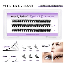 Wendy Lashes false eyelashes Cluster Lashes Extension 30D/40D/60D/80D 0.07D Natural Style Individual Eyelashes Handmade Eyelash