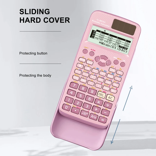 1pcs-Pink-FX-991EX - Scientific Calculator Battery Power Advanced, with 552 Functions, Suitable for School Students and Teachers 4