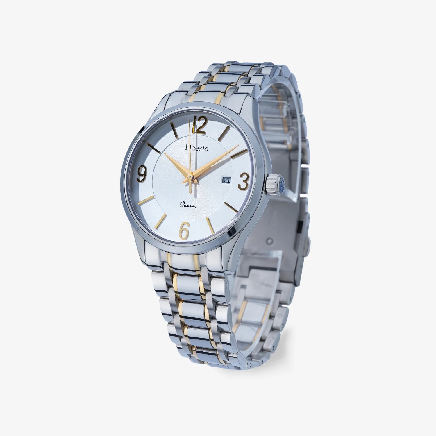 

Deesio Men's Quartz Watch-Waterproof Stainless Steel Calendar Wristwatch for Business Classic Dress Chronograph Analog Timepiece