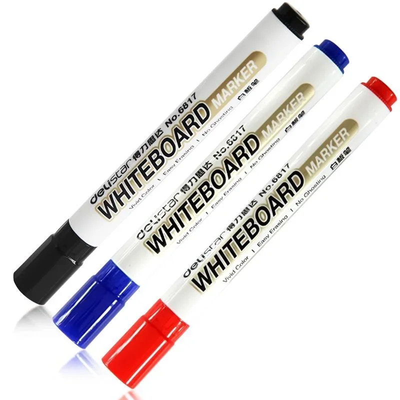 

10pcs Whiteboard Marker Black Water Based Erasable Kids Red Blue Chalkboard Office Supplies Stationery