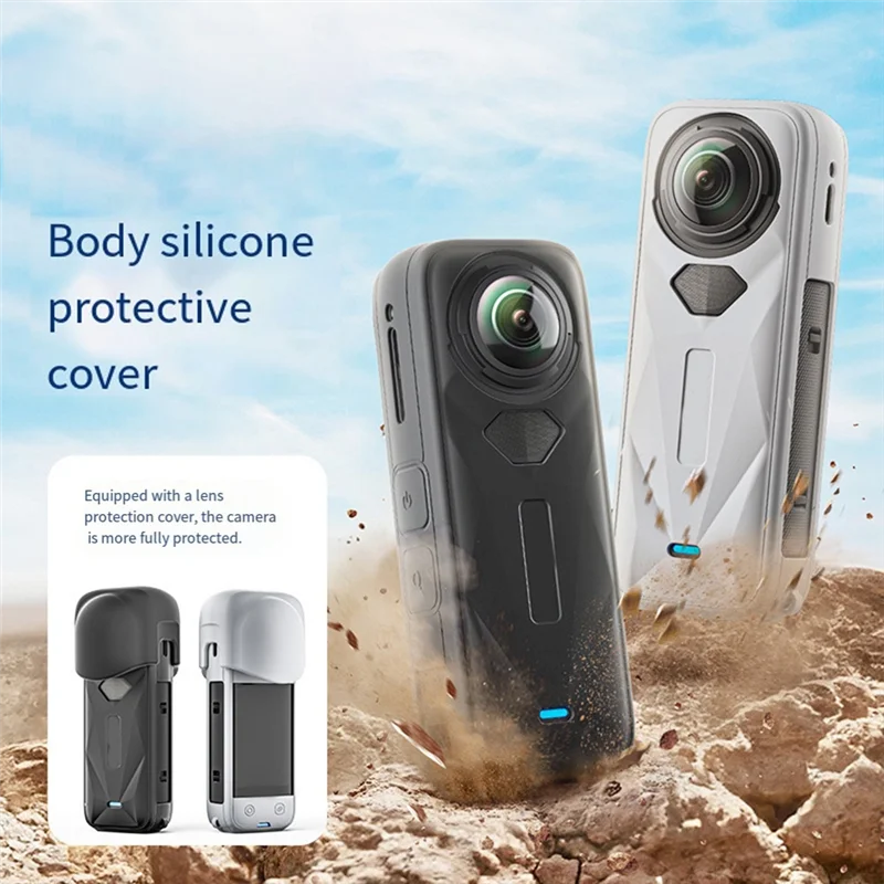 For Insta360 X5 Silicone Protective Case Silicone Cover For Sports Camera Dust And Dirt Resistant Collision Protection A-B12B