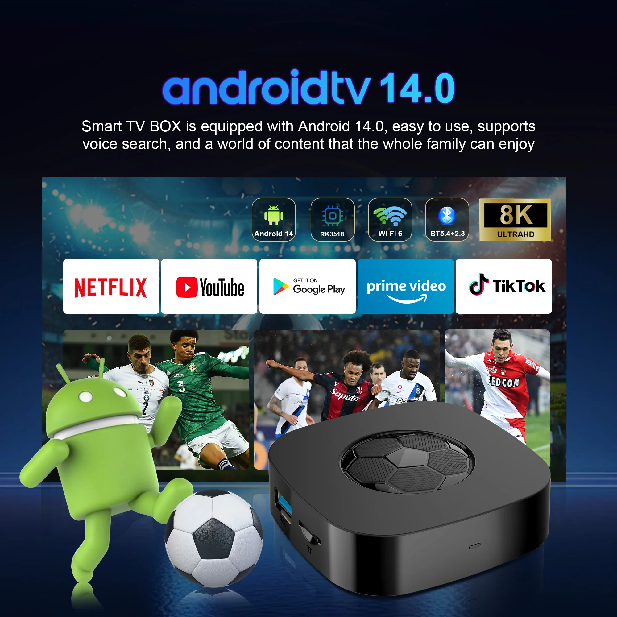 2025 Newest Version RK3518 TV Box T1 Ultra 8GB 128GB Support WiFi 6 BT 5.4 8K HDR10 Dual UI High-Speed USB 3.0 Streaming Media