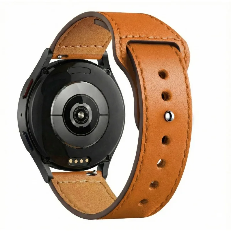 20mm 22mm Leather Strap For Samsung Galaxy watch 7/FE/6/5/4 40mm 44mm correa Bracelet for Huawei Watch GT GT5 46mm/4/3 Pro Bands image 5