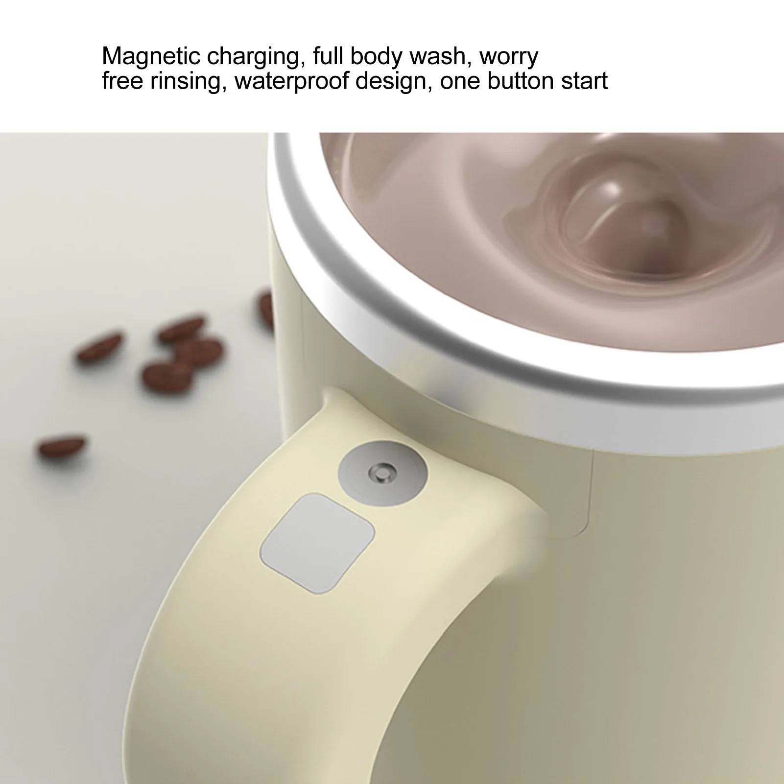 自動攪拌マグ 磁気充電式 電動自動攪拌 ステンレス製カップ コーヒー 紅茶 ホットチョコレート ミルク用