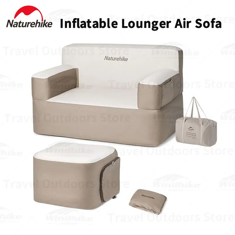 

Naturehike Outdoor Portable Inflatable Sofa Camping Lazy Inflatable Lounger Air Sofa Beach Built-in Pump Inflatable Sofa Stool