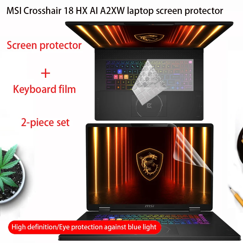 

Для 2025 MSI Crosshair 18 HX AI A2XW Защитная пленка для экрана ноутбука 18 дюймов A18 HX A8W антибликовая пленка для компьютера, пленка для клавиатуры