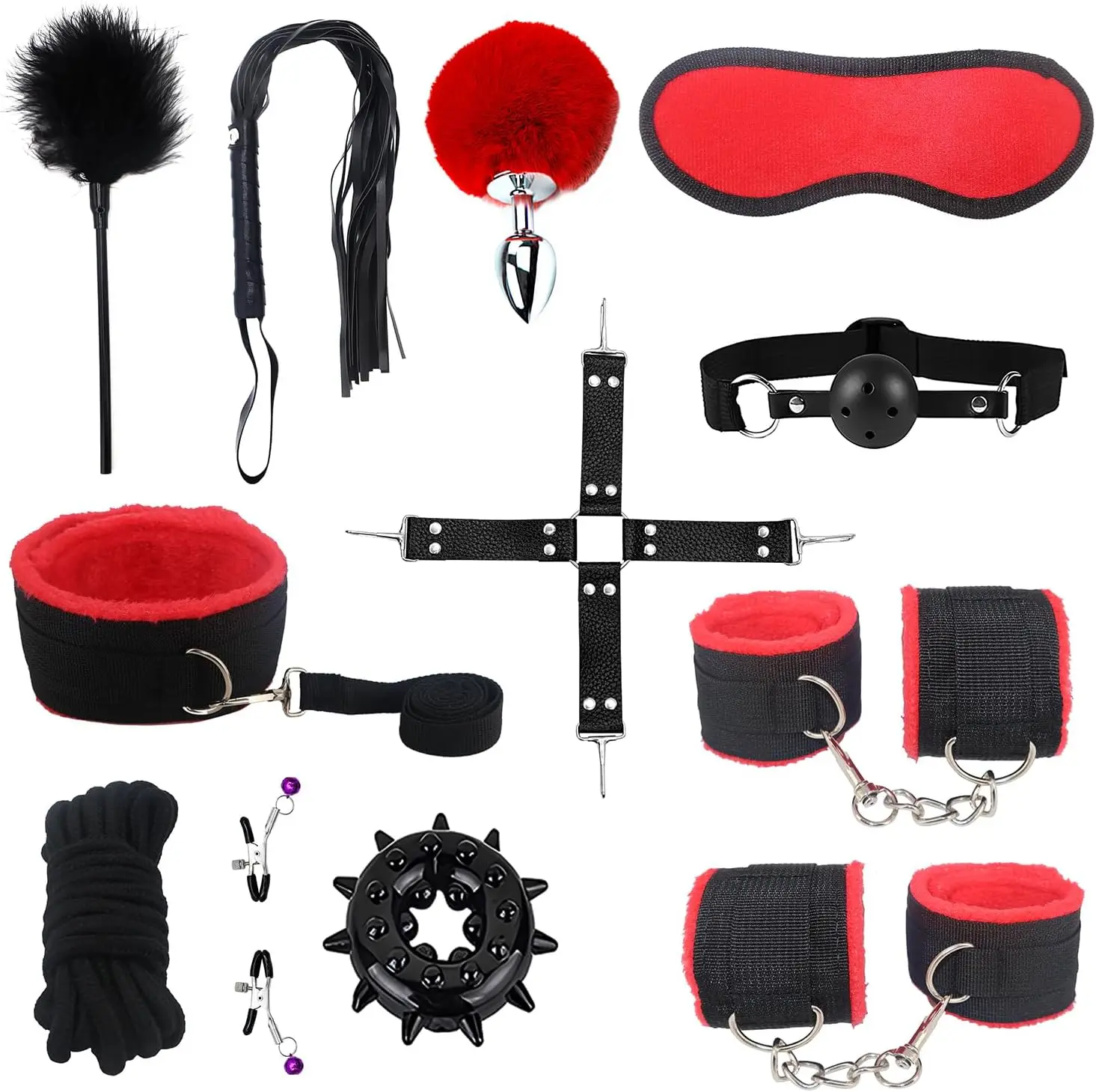 

Sex Bed Bondage Restraints Set BDSM Kit Rope Toys Thigh Restraints for Ankles and Wrists Bar Submissive Kit Sex Playing Bed