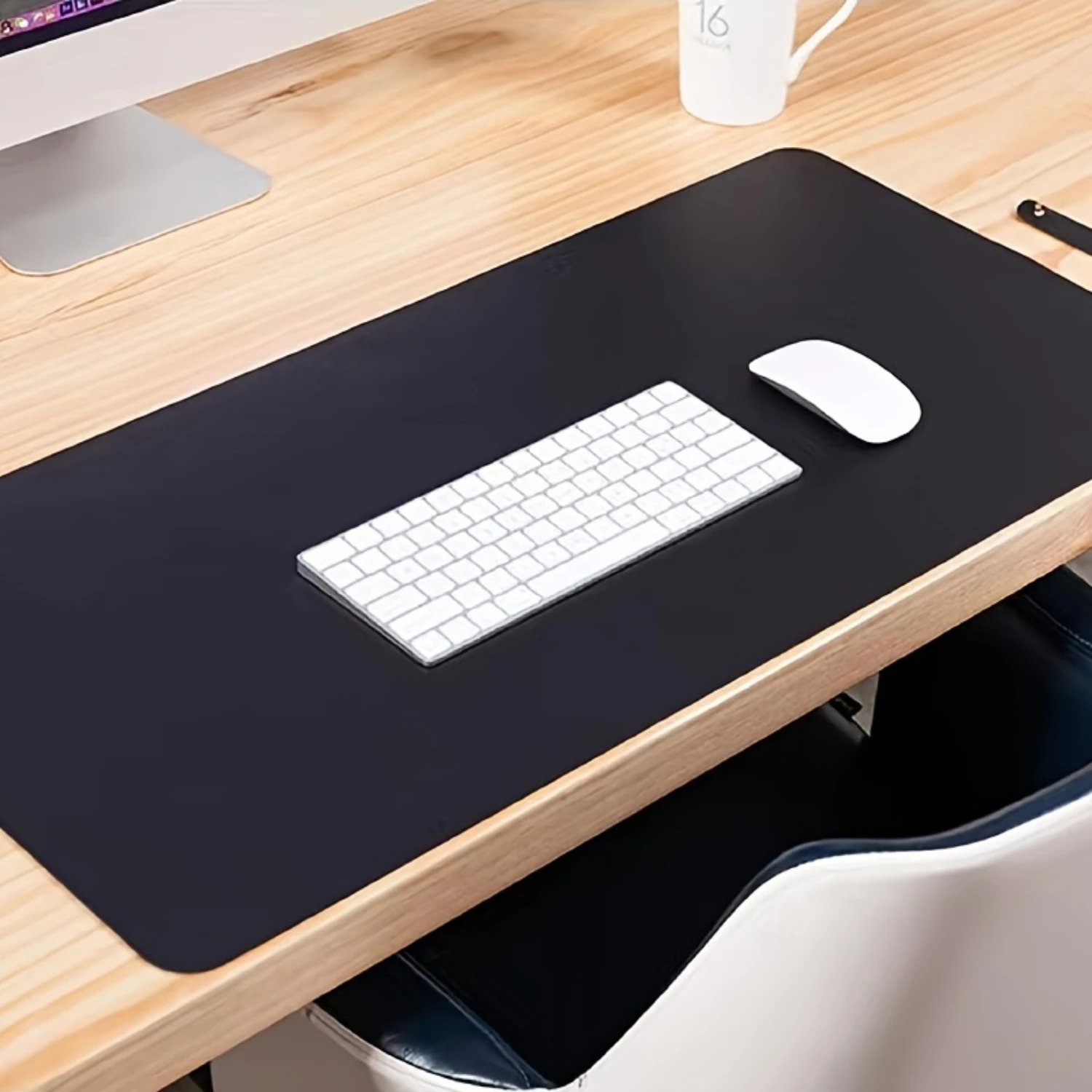 Non-Slip & Stylish PU Leather Desk Mat  Sleek Protection in Multiple Colors - Enhance Your Workspace!