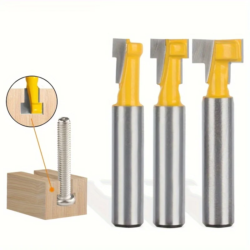 

1 шт./3 шт., Т-образный долбежный резак с хвостовиком 8 мм для замочной скважины, фоторамки и резки подвесных отверстий в деревообработке