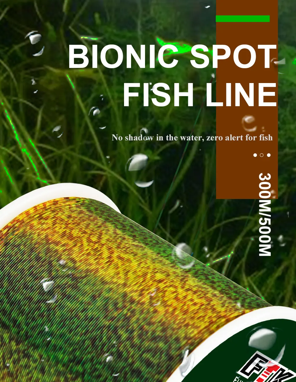 FTK 100/300/500 m Unsichtbare Angelschnur Speckle Fluorkohlenstoff-Beschichtungsschnur 0,14 mm-0,50 mm 4,13 LB-34,32 LB Superstarke gefleckte Schnur – Detail 28